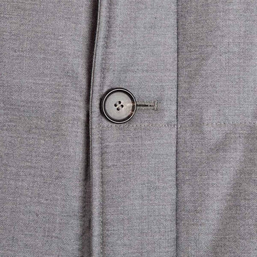 Light Grey Wool & Silk Blend Mante Coat