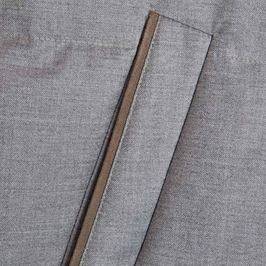 Light Grey Wool & Silk Blend Mante Coat