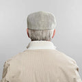 Light Olive Plain Micro Herringbone Linen Toni Cap
