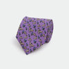 Lilac Rabbit Motif Printed Silk Tie