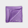 Lilac & White Medium Spot Silk Pocket Square