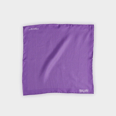 Lilac & White Small Spot Silk Pocket Square