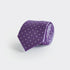 Lilac & White Spot Herringbone Silk Tie