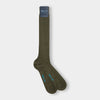 Long Dark Green Cotton Socks