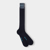 Long Navy Cotton Socks