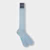 Long Plain Light Blue Cotton Socks