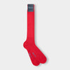 Long Plain Red Cotton Socks