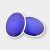 Longmire Sterling Silver Starburst Blue Enamel Cufflinks