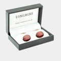 Longmire Sterling Silver Starburst Red Enamel Cufflinks
