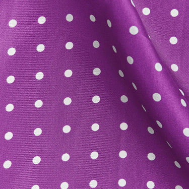 Magenta & White Medium Spot Silk Pocket Square