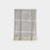 Mid Grey Pane Check Cashmere Shawl