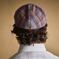 Multicolour Madras Check Cotton & Linen Roma Cap
