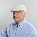 Natural Linen Flat Cap