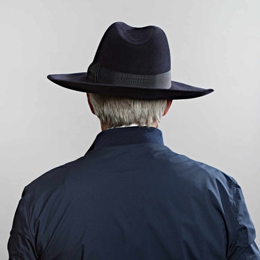 Navy Blue Bruand Fedora