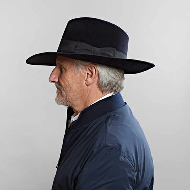 Navy Blue Bruand Fedora