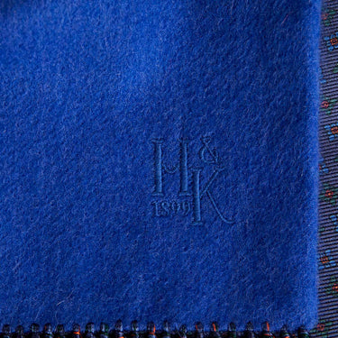 Navy & Blue Diamond Square Silk & Cashmere Scarf