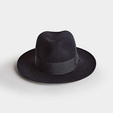 Navy Blue Poet Fedora