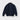 Navy Cashmere Baseball Cardigan with Brown Trim