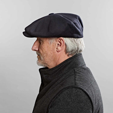 Navy Cashmere Gatsby Cap