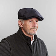 Navy Cashmere Gatsby Cap