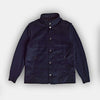 Navy Cino Cashmere Jacket With Knitted Sleeves