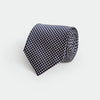 Navy & Grey Woven Spot Silk Tie