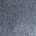 Navy Herringbone 100% Silk Flat Cap