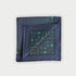 Navy Paisley Bean Motif Silk Pocket Square