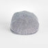Navy Plain Micro Herringbone Cotton & Linen Mix Toni Cap