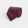 Navy & Red Woven Spot Silk Tie