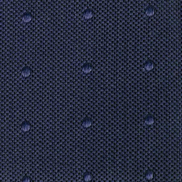 Navy Self - Spot Wool & Silk Blend Tie