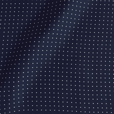 Navy & White Small Spot Silk Pocket Square