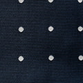 Navy & White Spot Silk Tie