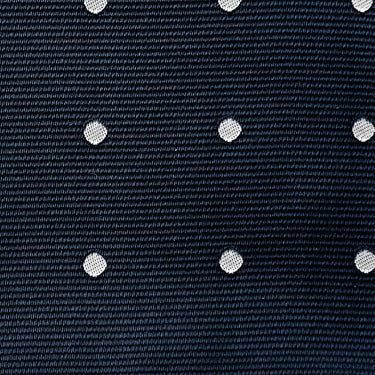 Navy & White Spot Silk Tie
