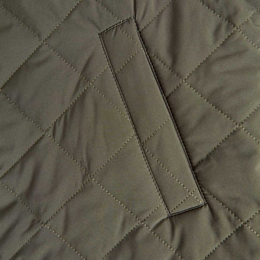 Olive Quilted Gilet with Navy Knitted Back