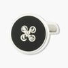 Onyx Sterling Silver Button Cufflinks