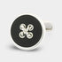 Onyx Sterling Silver Button Cufflinks
