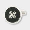 Onyx Sterling Silver Button Cufflinks