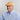 Orange Linen Flat Cap