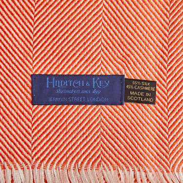 Orange Silk & Cashmere Stole