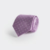 Pale Lilac & White Spot Herringbone Silk Tie