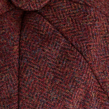 Pheasant & Red Herringbone Wool Made In England Gatsby Cap