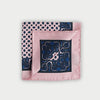 Pink Paisley Bean Motif Silk Pocket Square