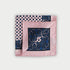 Pink Paisley Bean Motif Silk Pocket Square