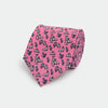 Pink Rabbit Motif Printed Silk Tie