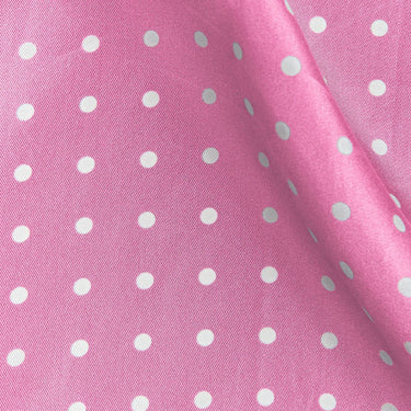 Pink & White Medium Spot Silk Pocket Square