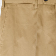 Plain Beige Cotton Trousers