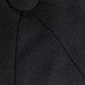 Plain Black Loden Wool Made In England Gatsby Cap
