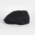 Plain Black Loden Wool Made In England Gatsby Cap
