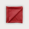 Plain Burgundy Silk Pocket Square with Shoestring Hem